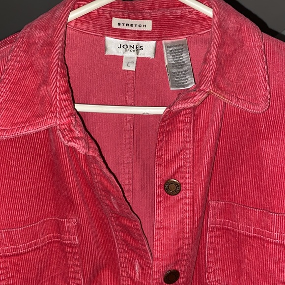 Jones sport stretch corduroy jacket rose color stretch Size Large - Picture 2 of 5